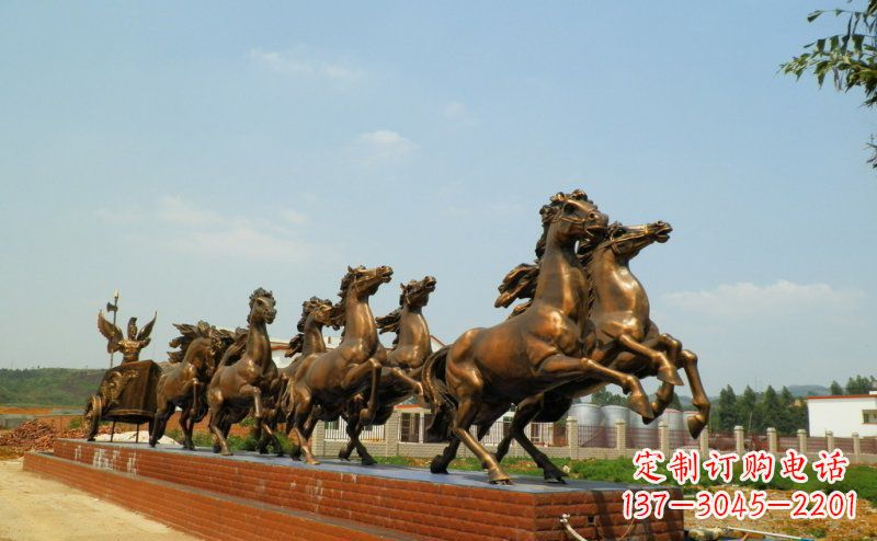 辽宁阿波罗战车广场景观铜雕 (3)