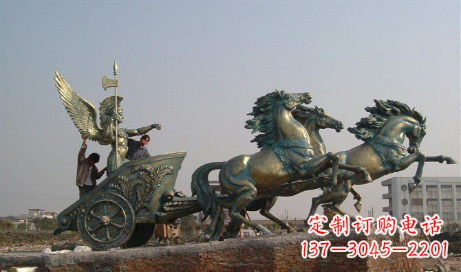 辽宁阿波罗战车广场景观铜雕 (2)