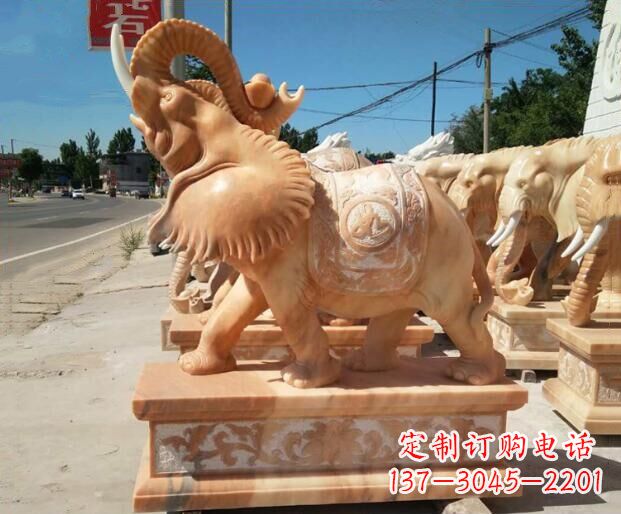 辽宁大象石雕,给你美好的祝愿