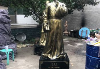 辽宁白居易仿铜雕像经典中国古代诗人的艺术再现