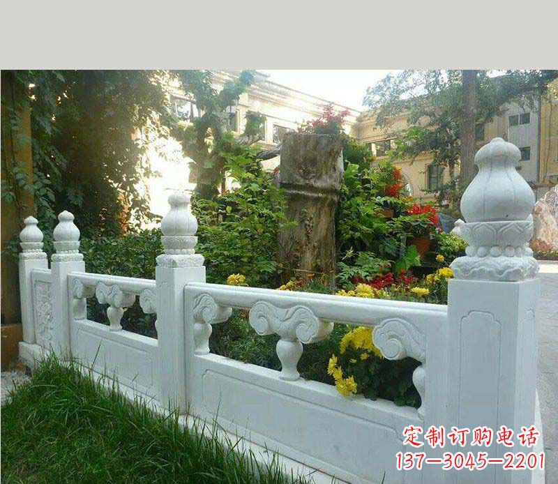 辽宁别墅汉白玉栏板景观石雕