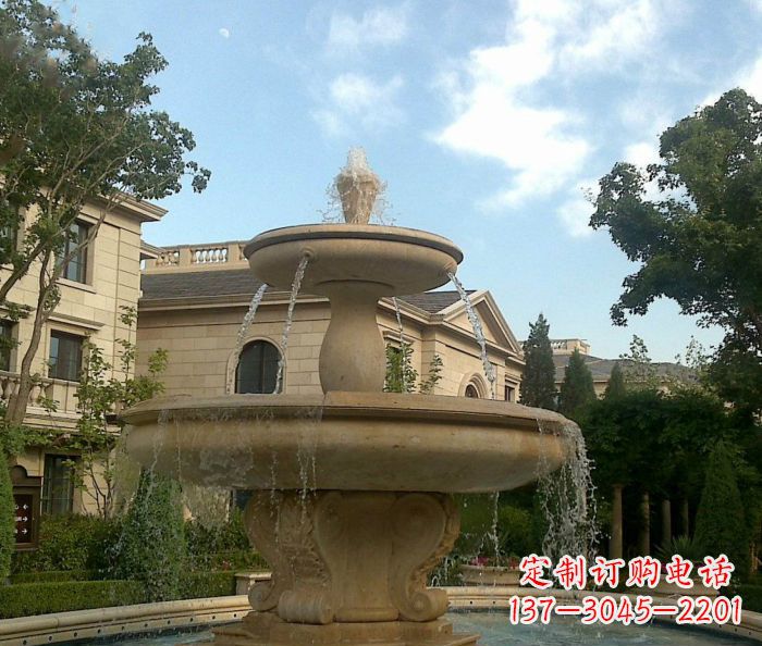 辽宁别墅景观大理石喷泉雕塑