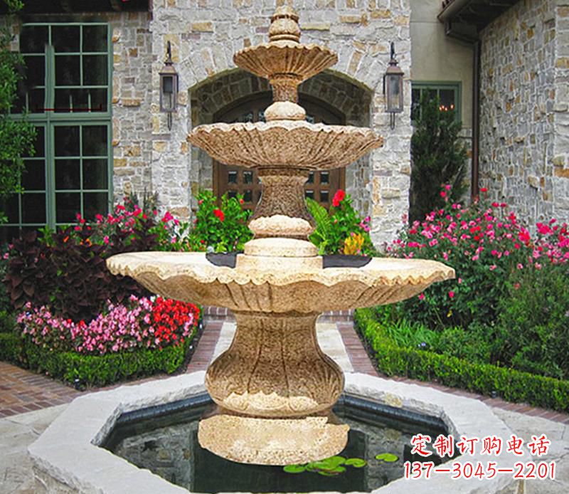 辽宁别墅石雕喷泉 (2)