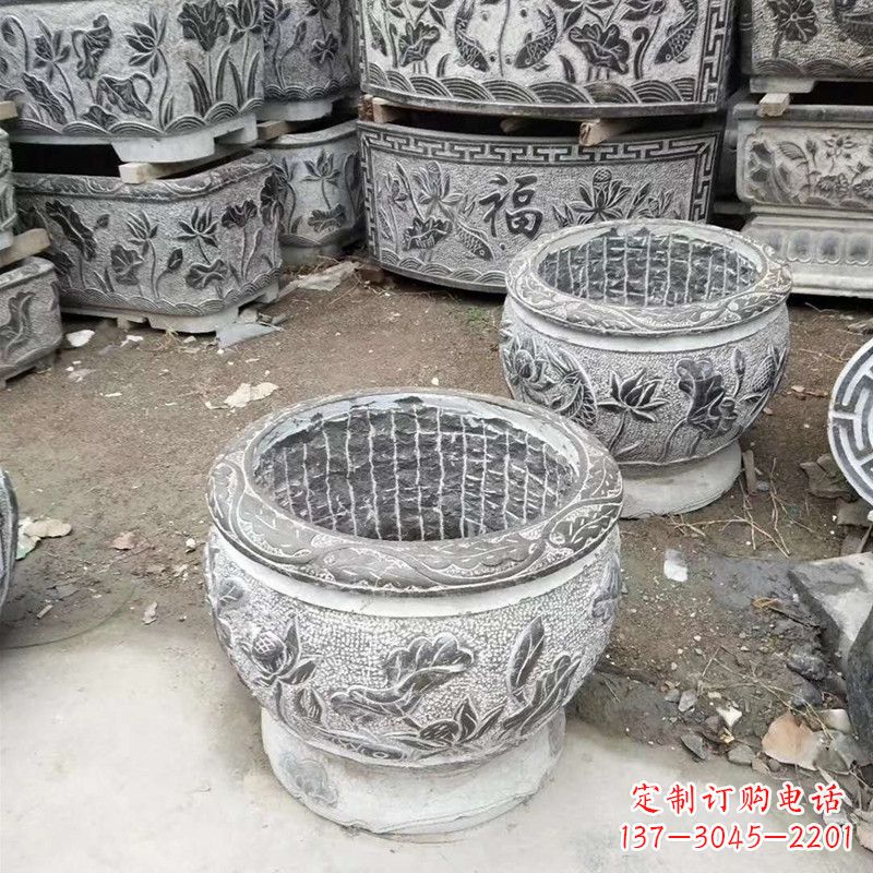 辽宁别墅水缸石雕塑