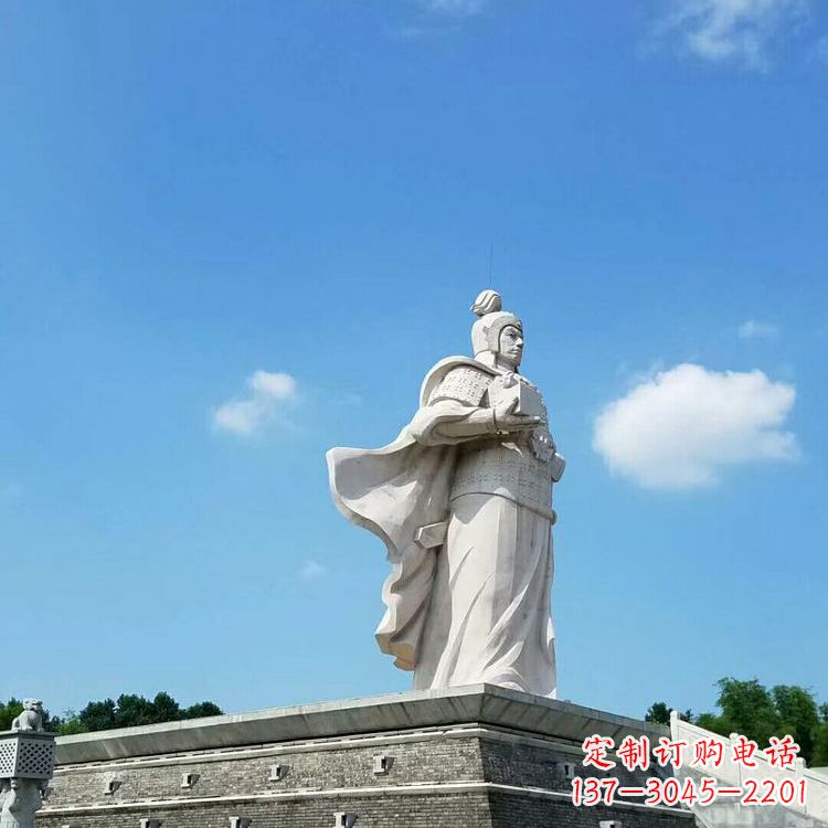 辽宁兵仙韩信汉白玉石雕-景区古代著名将领军事家雕像