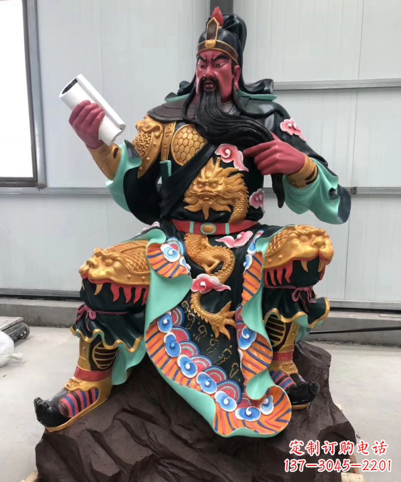 辽宁玻璃钢彩绘关公雕像艺术之美