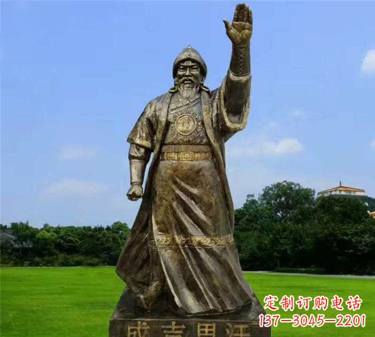 辽宁玻璃钢成吉思汗雕塑