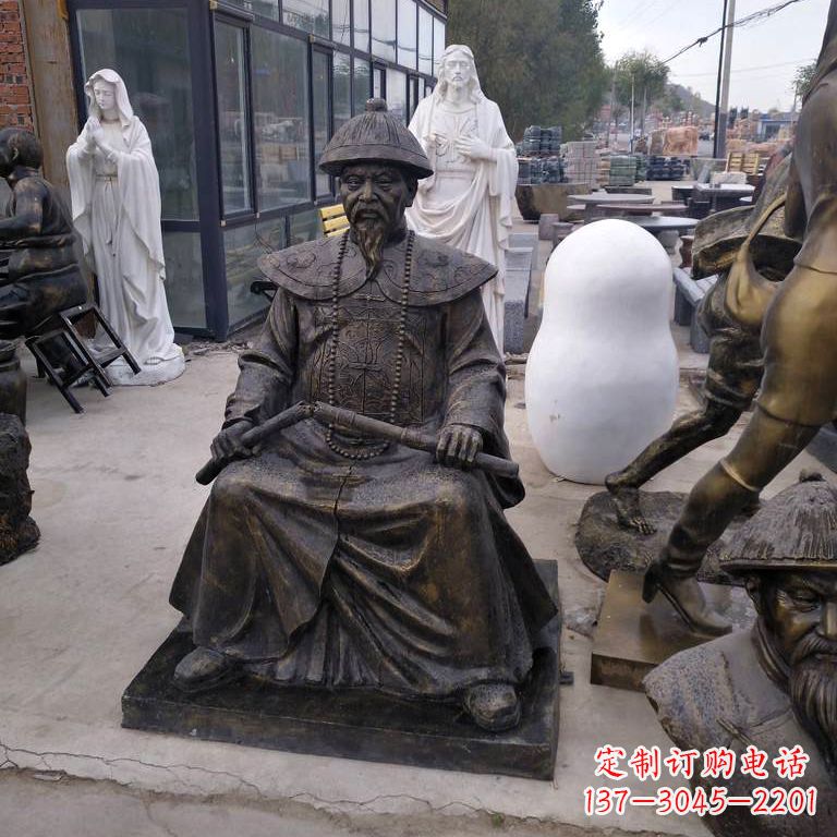 辽宁玻璃钢林则徐雕塑
