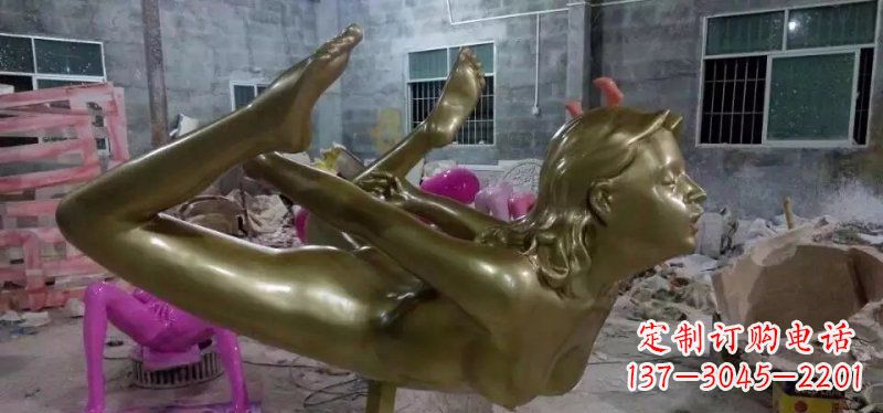 辽宁玻璃钢仿铜雕刻的女人雕塑