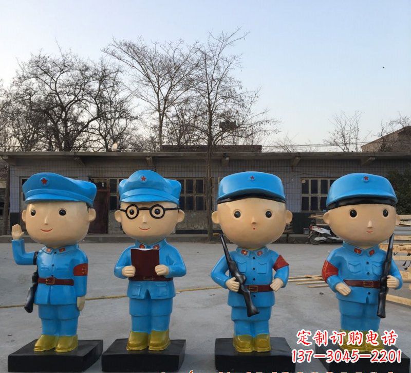 辽宁玻璃钢制作的红军雕塑传承精神