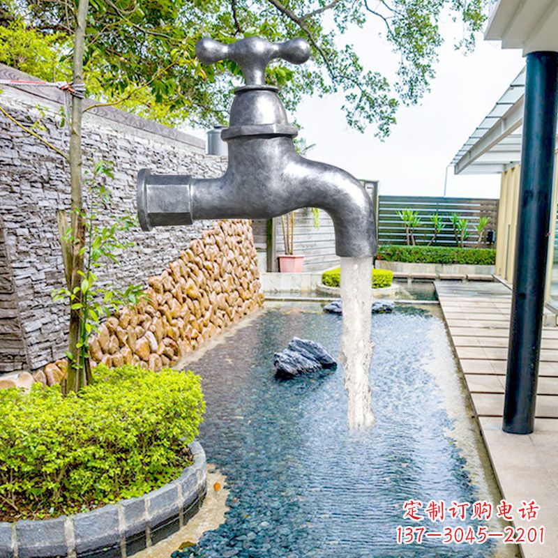 辽宁玻璃钢水龙头喷泉雕塑精美绝伦