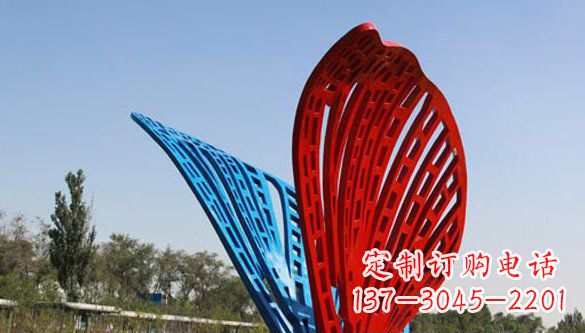 辽宁不锈钢蝴蝶雕塑美丽的实物表达
