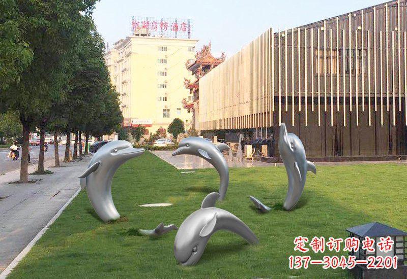 辽宁不锈钢海豚雕塑艺术与环保的完美结合