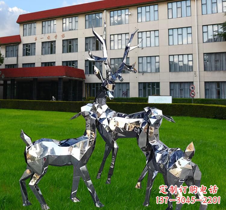辽宁不锈钢麋鹿雕塑美观耐用的艺术品