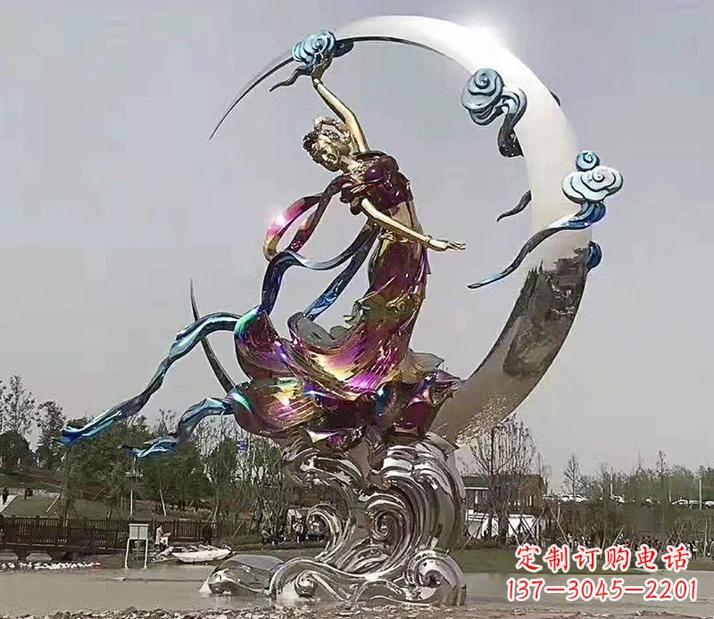辽宁不锈钢嫦娥奔月雕塑