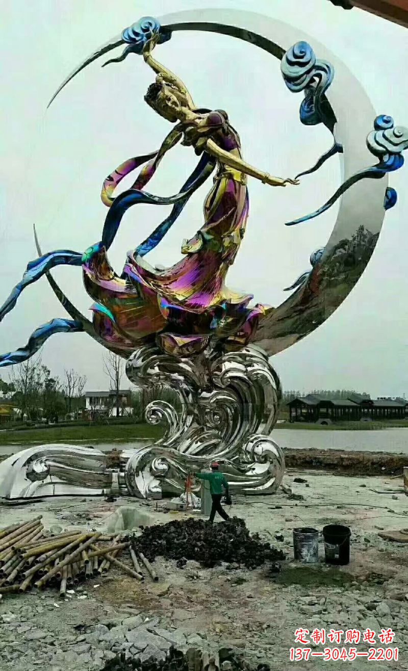 辽宁不锈钢嫦娥奔月雕塑