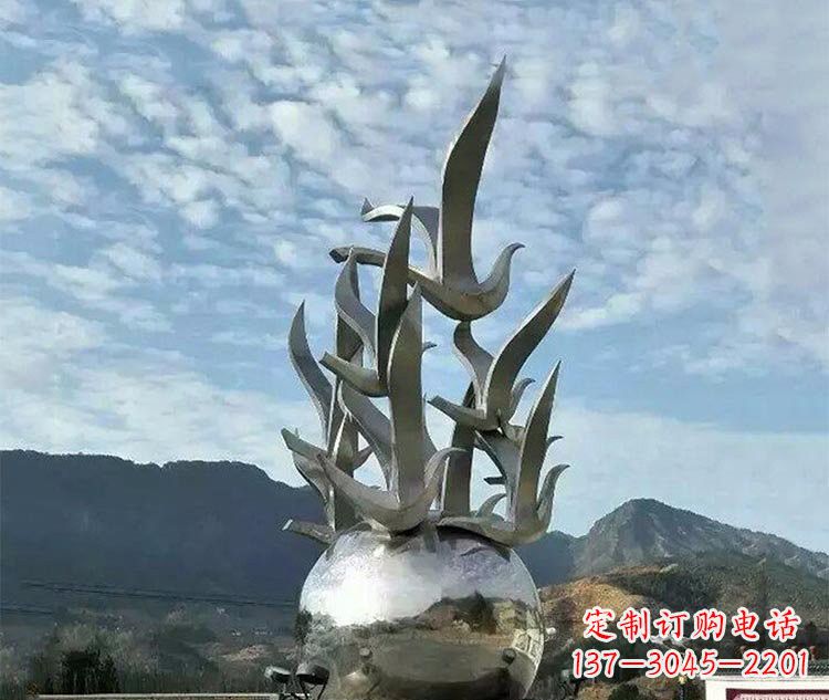 辽宁不锈钢地球雕塑为和平呼唤