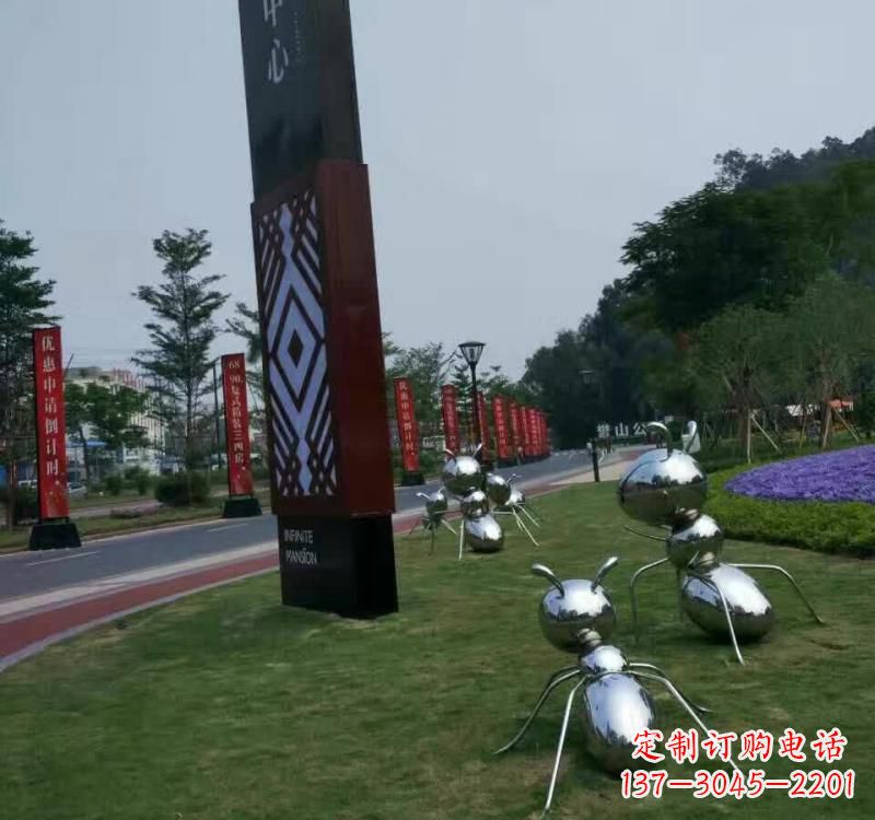 辽宁不锈钢蚂蚁雕塑精美的艺术精品