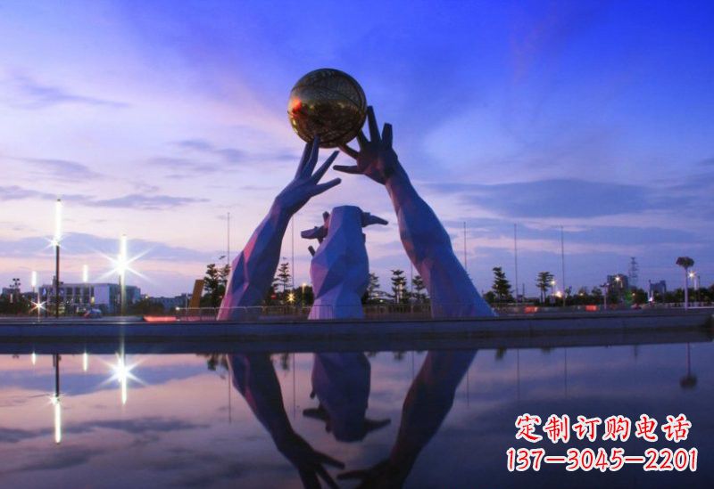 辽宁不锈钢城市的地球雕塑