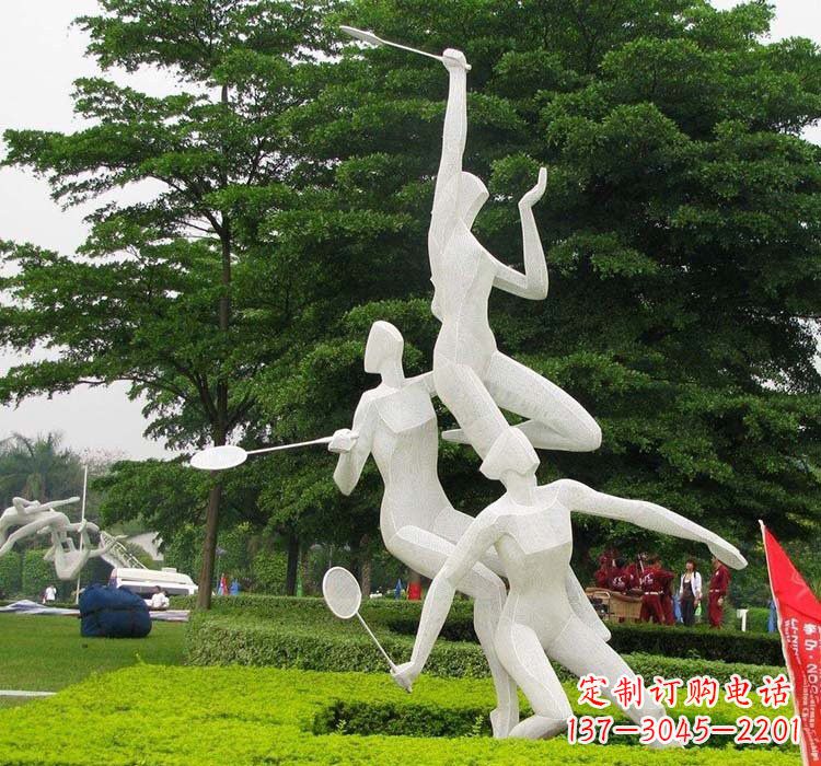 辽宁精美绝伦的不锈钢羽毛球雕塑