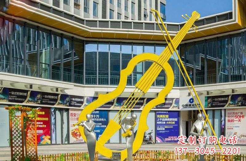 辽宁不锈钢大提琴雕塑美的融合