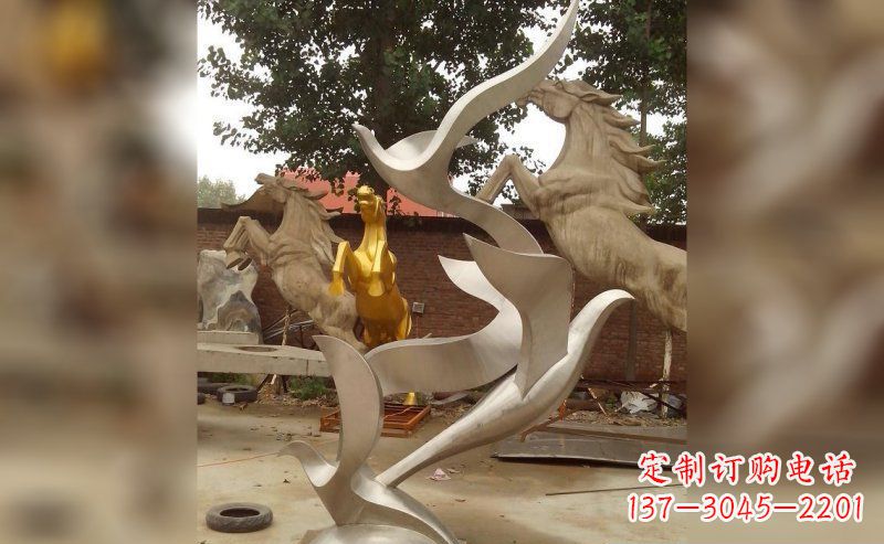 辽宁不锈钢大雁雕塑