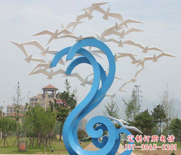 辽宁不锈钢大雁雕塑传承传统文化的象征