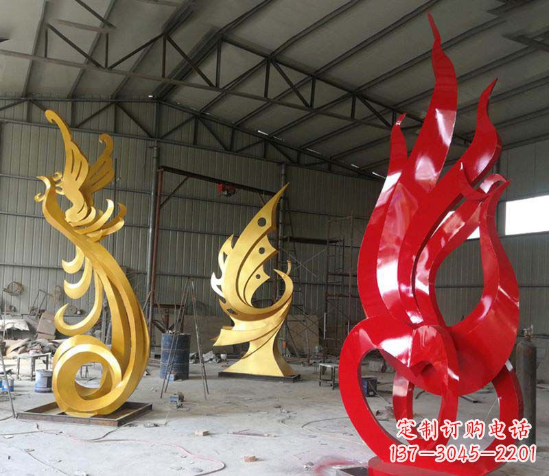 辽宁不锈钢凤凰雕塑