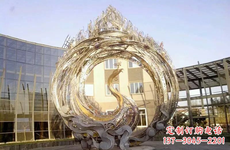 辽宁不锈钢凤凰涅槃雕塑