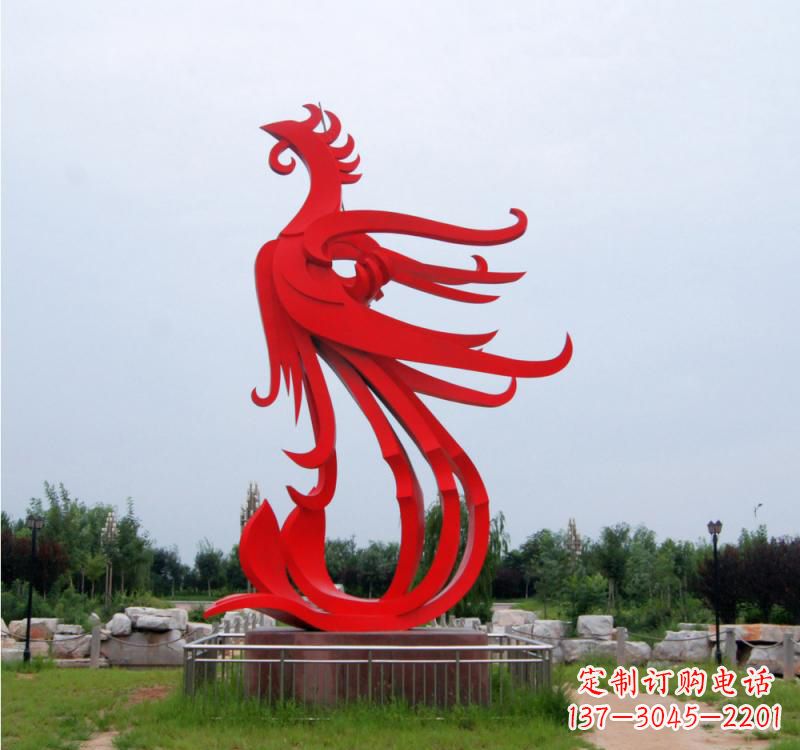 辽宁不锈钢凤凰雕塑绚丽多彩的艺术之美