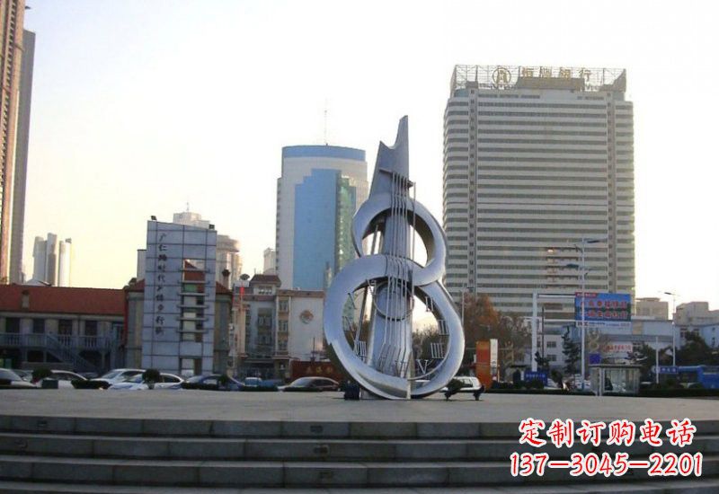 辽宁不锈钢吉他雕塑