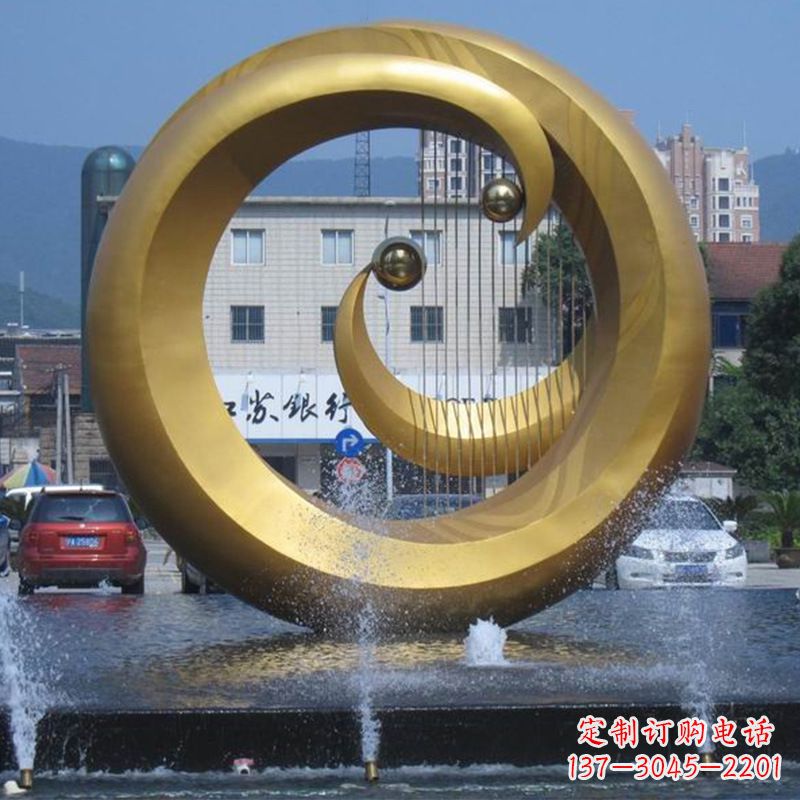 辽宁不锈钢喷泉雕塑美丽与宁静
