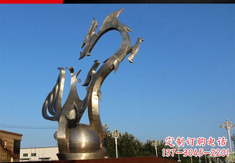 辽宁不锈钢龙凤雕塑艺术精美的精品