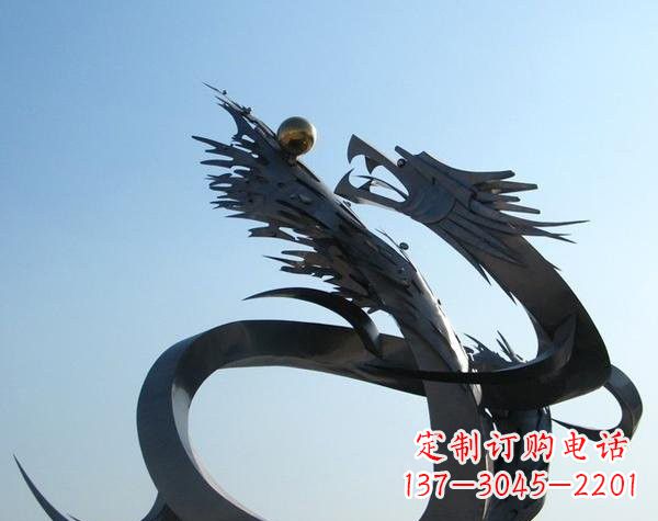 辽宁不锈钢龙雕塑精美雕刻,灵动灵气