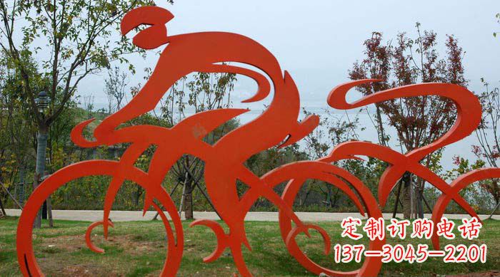 辽宁不锈钢自行车雕塑捕捉运动精神