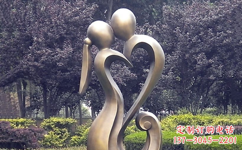辽宁不锈钢情侣雕塑浪漫的永恒