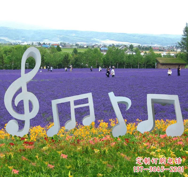 辽宁精美不锈钢音符雕塑