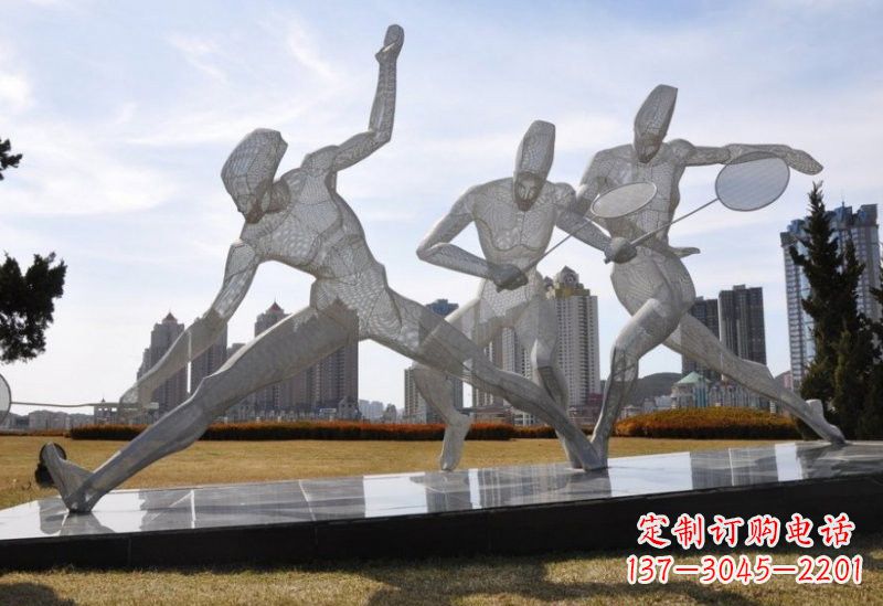 辽宁精致的不锈钢羽毛球雕塑