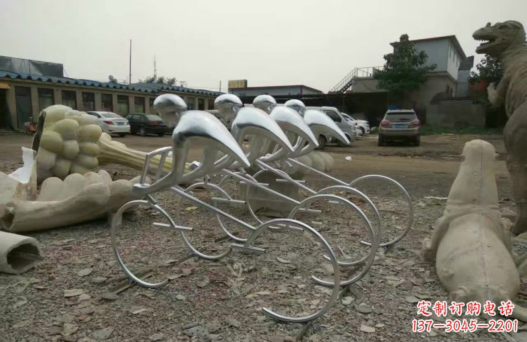 辽宁不锈钢自行车雕塑