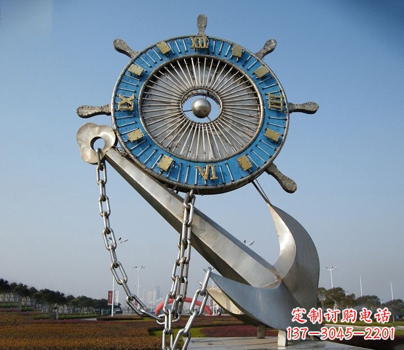 辽宁不锈钢船舵雕塑展现精湛工艺