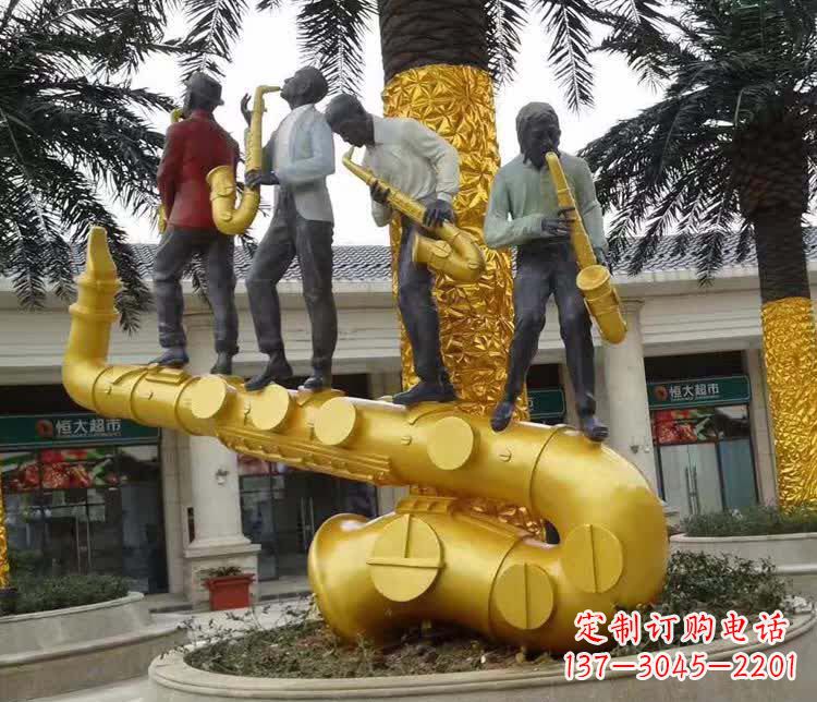 辽宁不锈钢萨克斯雕塑精美绝伦