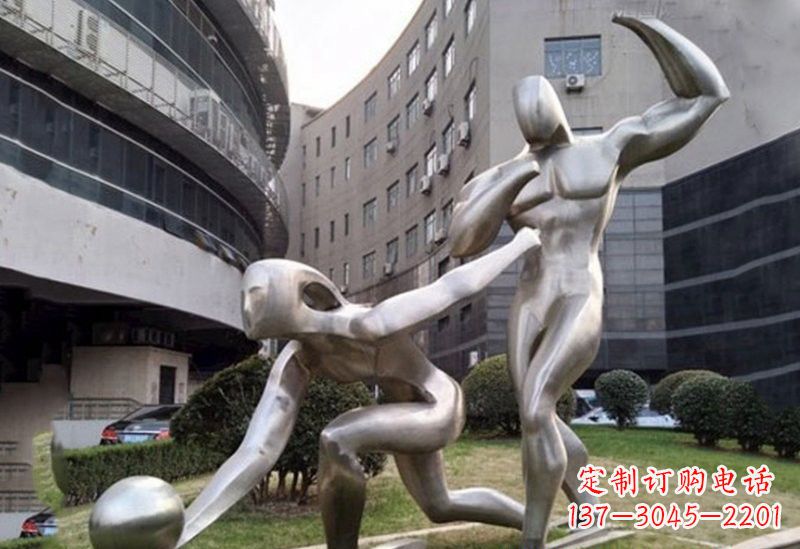 辽宁不锈钢打保龄球雕塑