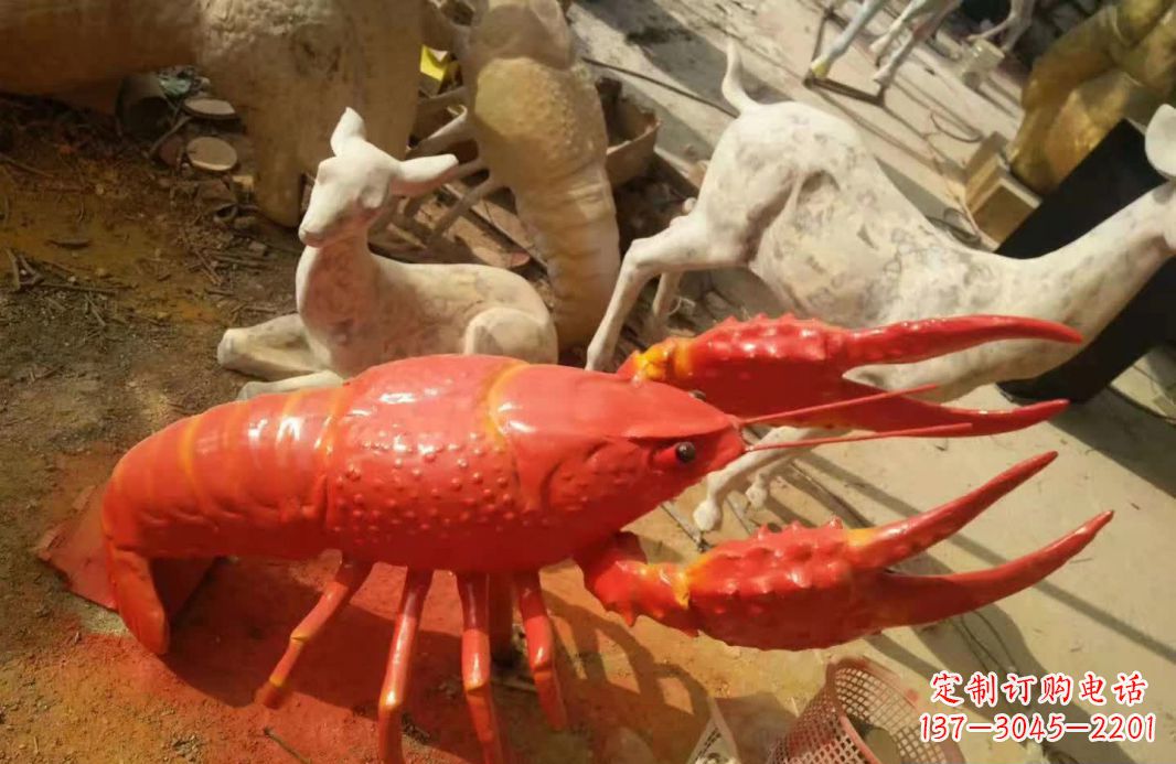 辽宁不锈钢大龙虾雕塑象征着力量与美丽