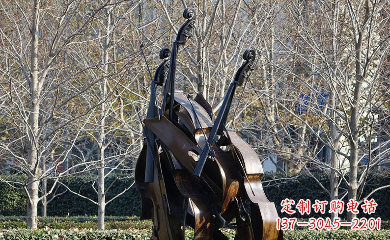 辽宁不锈钢大提琴雕塑细节丰富的艺术象征