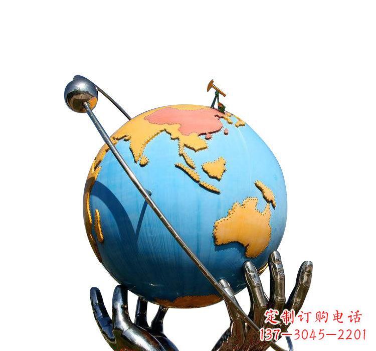 辽宁不锈钢地球雕塑象征着世界和平