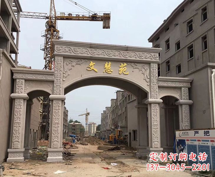 辽宁艺术精美的不锈钢牌坊雕塑