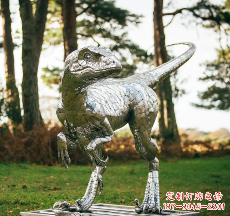 辽宁不锈钢恐龙雕塑一种古老灵动的艺术