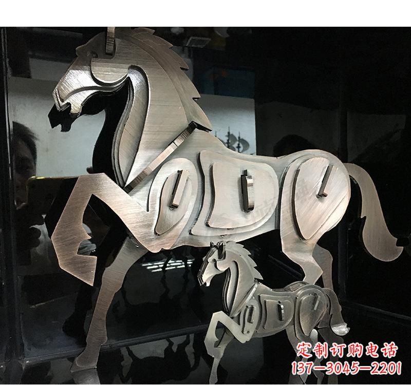 辽宁不锈钢动物马雕塑艺术精美动人