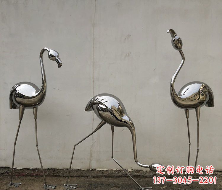 辽宁不锈钢锻造的火烈鸟雕塑