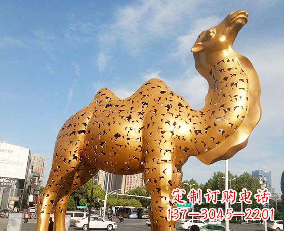 辽宁不锈钢锻造骆驼雕塑